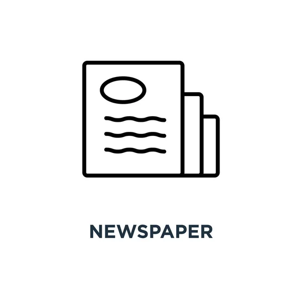 Newspaper Icon Linear Simple Element Illustration News Concept Outline Symbol — Stock Vector
