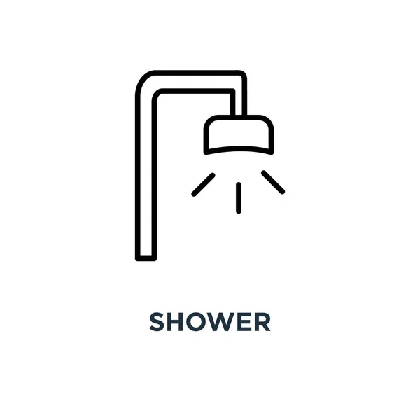 Ikona Prysznic Element Liniowy Prostych Ilustracji Natryski Koncepcja Kontur Symbolu — Wektor stockowy