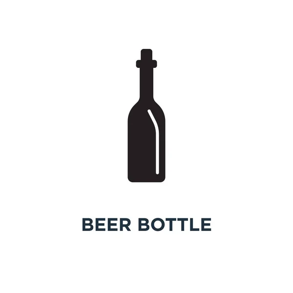 Икона Бутылки Пива Простая Иллюстрация Элемента Концепция Бутылки Пива Дизайн — стоковый вектор