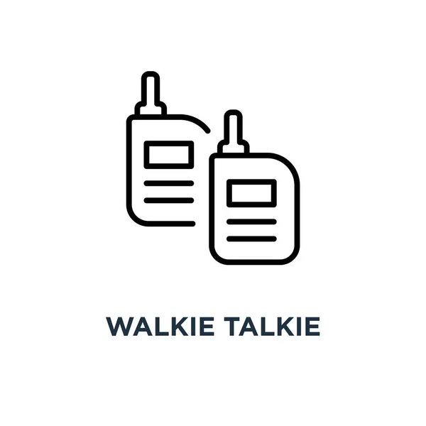 Icono Del Walkie Talkie Ilustración Lineal Elementos Simples Diseño Del — Vector de stock