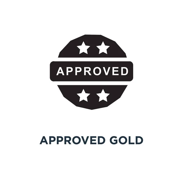 Goldene Ikone Einfache Elementillustration Genehmigte Gold Konzept Symbol Design Vektor — Stockvektor