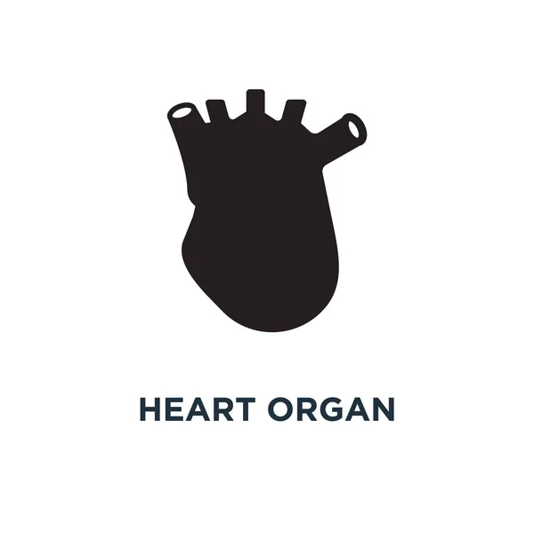 Icône Organe Cardiaque Illustration Élément Simple Conception Symbole Concept Organe — Image vectorielle