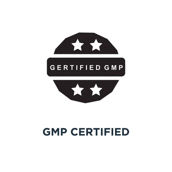 Gmp Certified Icon Simple Element Illustration Gmp Certified Concept Symbol — Stock Vector
