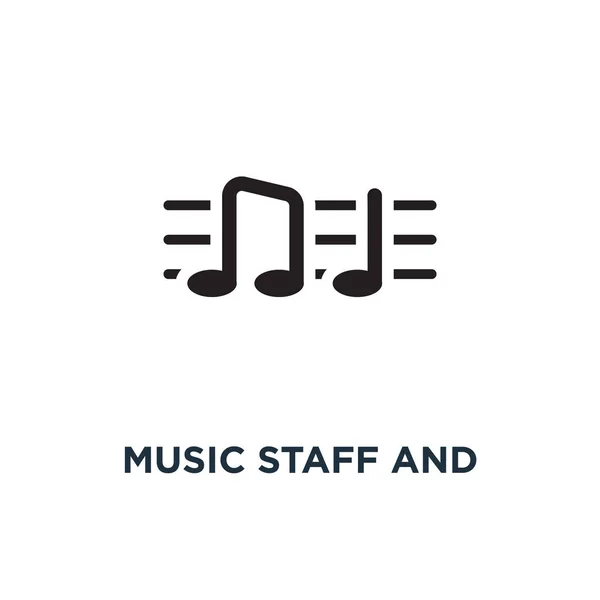 Música Pessoal Notas Ícone Ilustração Elemento Simples Equipe Música Notas — Vetor de Stock