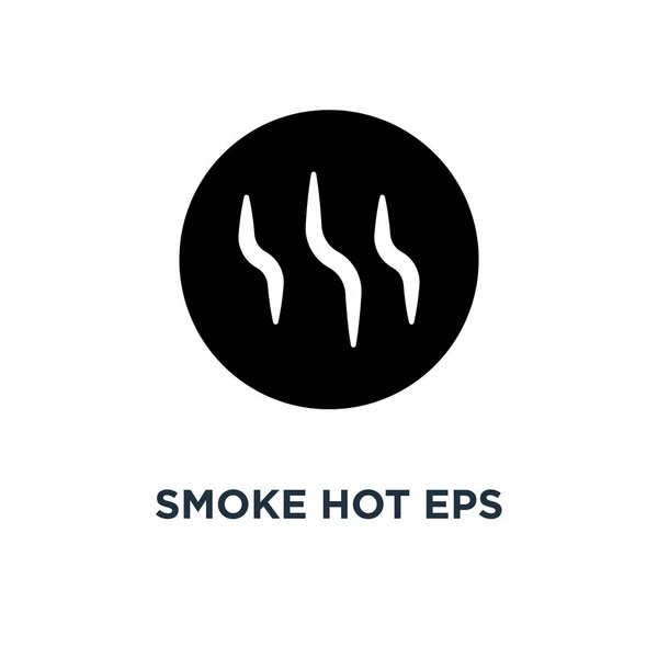 Ícone Quente Eps Fumo Ilustração Elemento Simples Projeto Quente Símbolo — Vetor de Stock