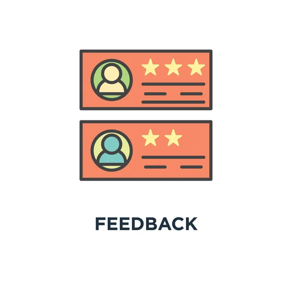 Feedback Icon Rating Bubbles Concept Symbol Design Customer Review Comment — Stock Vector