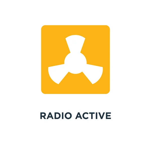 Radio Active Radiation Icon Radio Active Radiation Concept Symbol Design — Stock Vector
