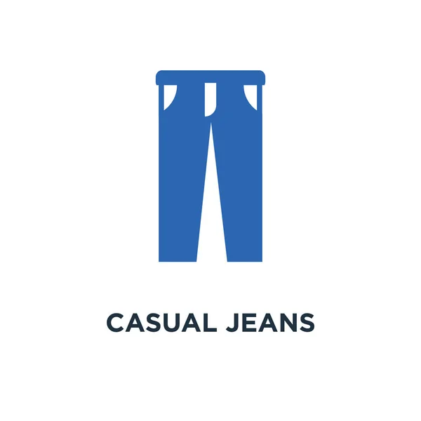 Calça Jeans Casual Calças Ícone Vestuário Moda Desgaste Têxtil Modelo — Vetor de Stock