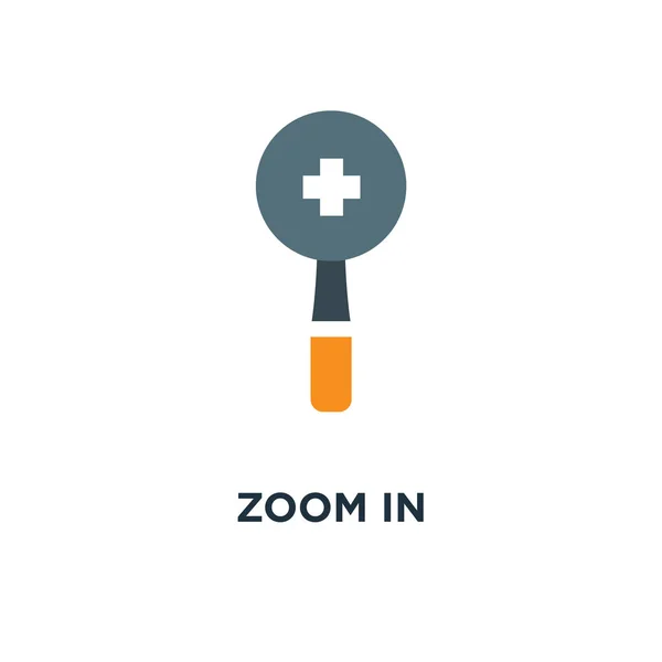 Zoom Pictogram Vergrootglas Symbool Conceptontwerp Zoeken Knop Vectorillustratie — Stockvector