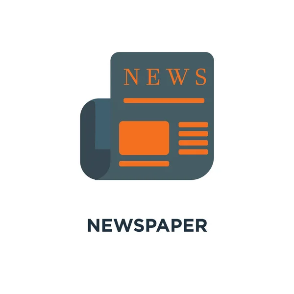 Zeitungssymbol Tägliches Newsletter Konzept Symboldesign News Medienveröffentlichung Nachrichtenartikelvektorillustration — Stockvektor