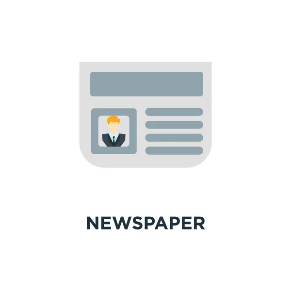 Newspaper Icon Daily Newsletter Concept Symbol Design News Media Publication — Stock Vector