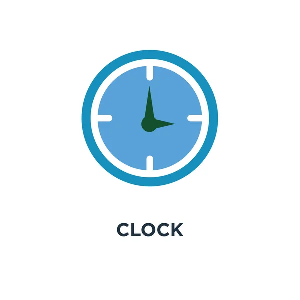 Saat Simgesi Saat Zaman Kavramı Sembol Tasarımı Çalar Saat Işareti — Stok Vektör