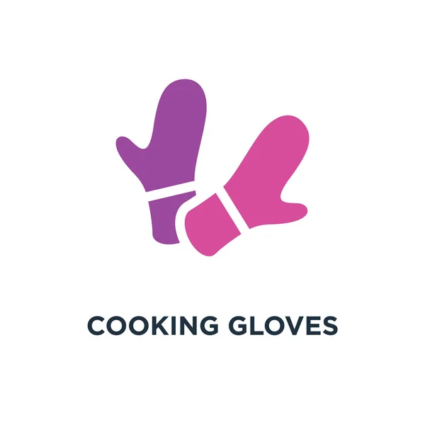 Μαγείρεμα Γάντια Εικονίδιο Γάντια Γάντια Σύμβολο Προμελέτη Διανυσματικά Εικονογράφηση — Διανυσματικό Αρχείο
