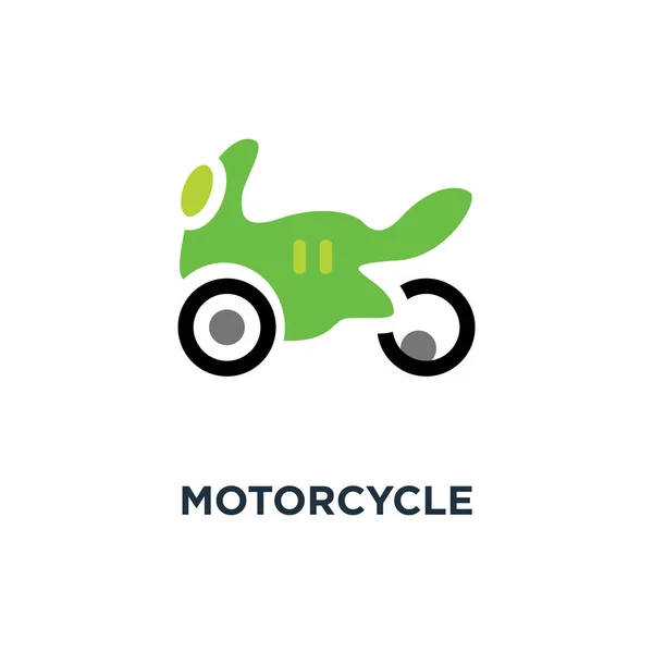 Ikona Motocyklu Motorky Závodní Kolo Koncept Symbol Design Vektorové Ilustrace — Stockový vektor