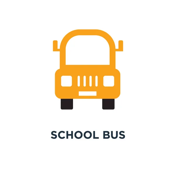 School Bus Icon Transportation Vehicle Concept Symbol Design Vector Illustration Stock Vector