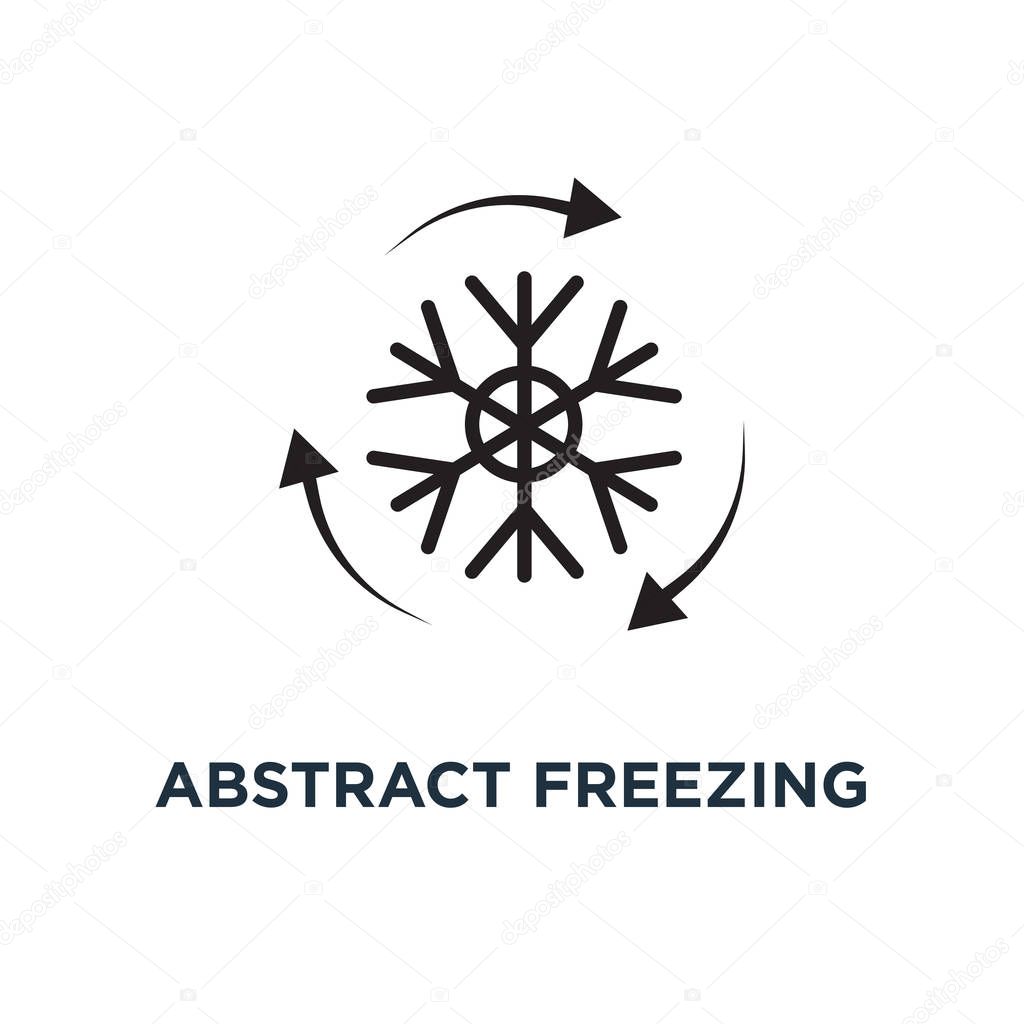 Abstract freezing icon. Simple element illustration. Abstract freezing concept symbol design, vector logo illustration. Can be used for web and mobile.