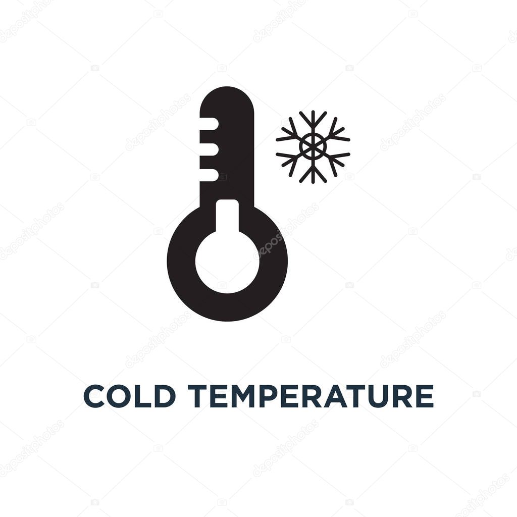 Cold temperature icon. Simple element illustration. Cold temperature concept symbol design, vector logo illustration. Can be used for web and mobile.