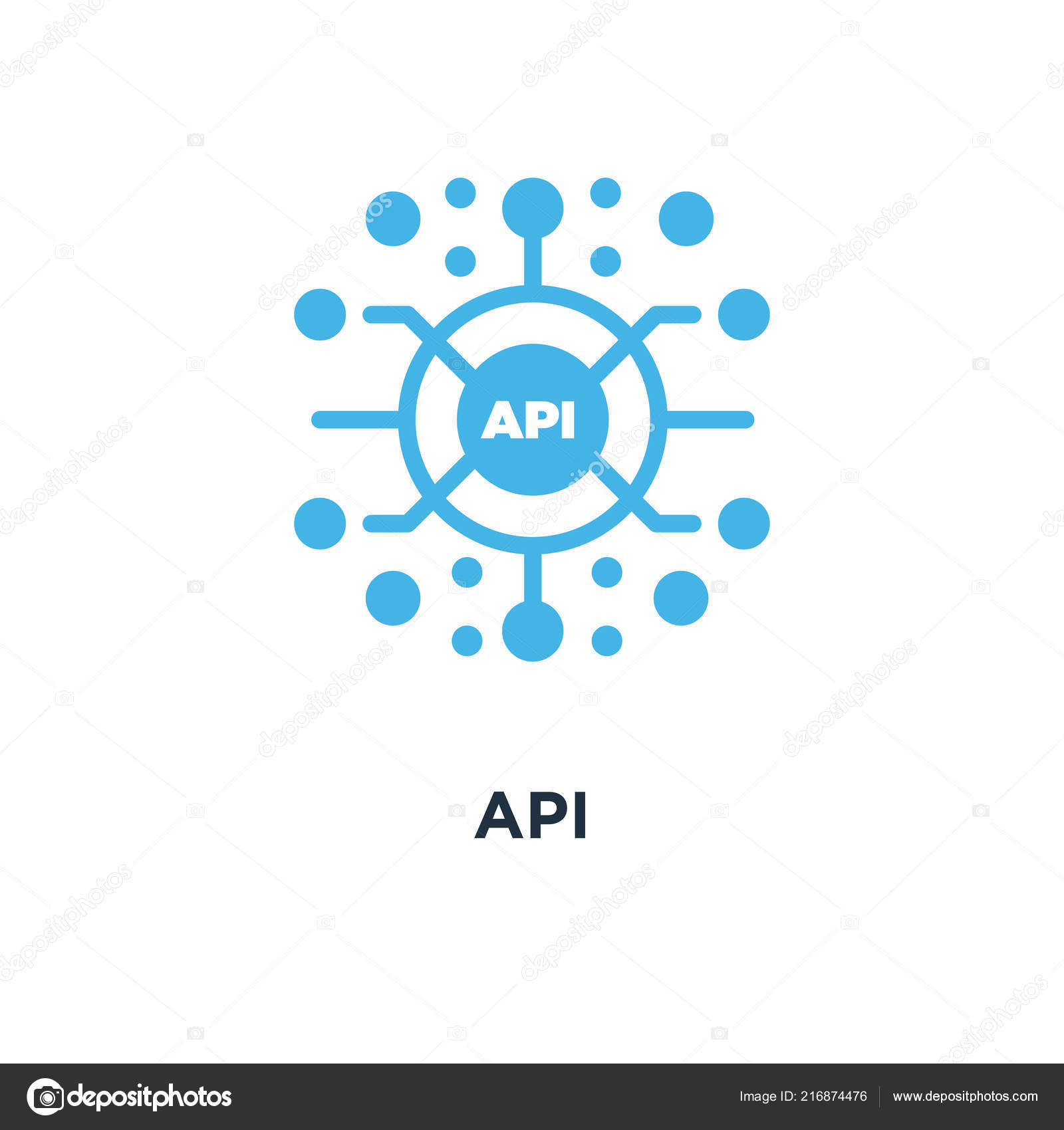Api Icon Application Programming Interface Concept Symbol Design ...