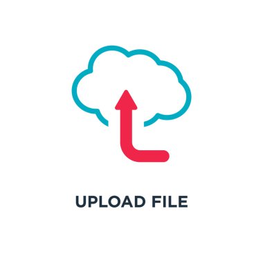 dosya simgesini yüklemek. dosya belge kavramı sembol tasarımı, vektör çizim