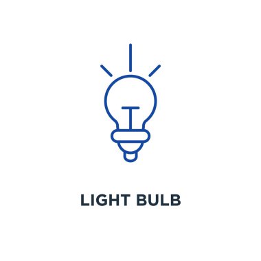 ampul simgesi. fikir kavramı sembol tasarımı, vektör çizim