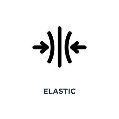 Elastik simgesi. Elastik konsept sembol tasarımı, vektör çizim