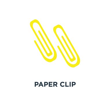 ataş ek simgesini. ataş, e-posta eki, ekli dosya kavramı sembol tasarımı, vektör çizim