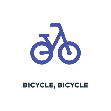 Bisiklet, Bisiklet simgesi. Tasarım kavramı sembol spor, illüstrasyon vektör