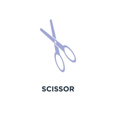 makas simgesi. makas, saç kesme işareti, Kuaför Salonu konsept sembol tasarımı, vektör çizim