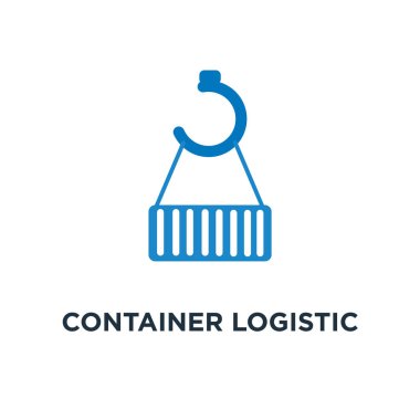 Konteyner lojistik simge, simge ulaşım sevk irsaliyesi kavramı nakliye konteyner, lojistik