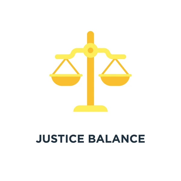 Icono Equilibrio Justicia Balanza Balanza Juez Ley Concepto Concepto Símbolo — Vector de stock