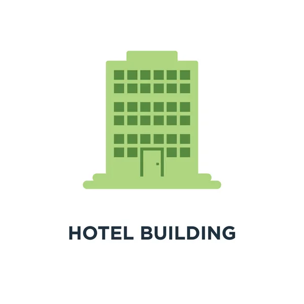 Icono Del Edificio Del Hotel Diseño Moderno Del Símbolo Del — Vector de stock