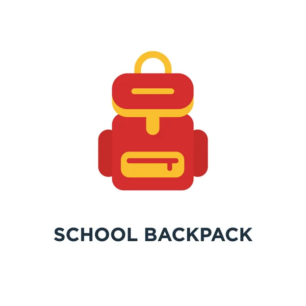 Schulrucksack Symbol Bildungskonzept Symboldesign Vektorillustration — Stockvektor