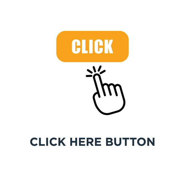 Klik Hier Met Een Handje Klik Hier Met Hand Symbool — Stockvector