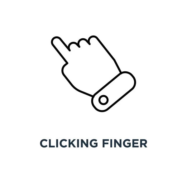 Κάνοντας Κλικ Στο Εικονίδιο Δάχτυλο Χέρι Δείκτη Έννοια Σύμβολο Σχεδιασμού — Διανυσματικό Αρχείο