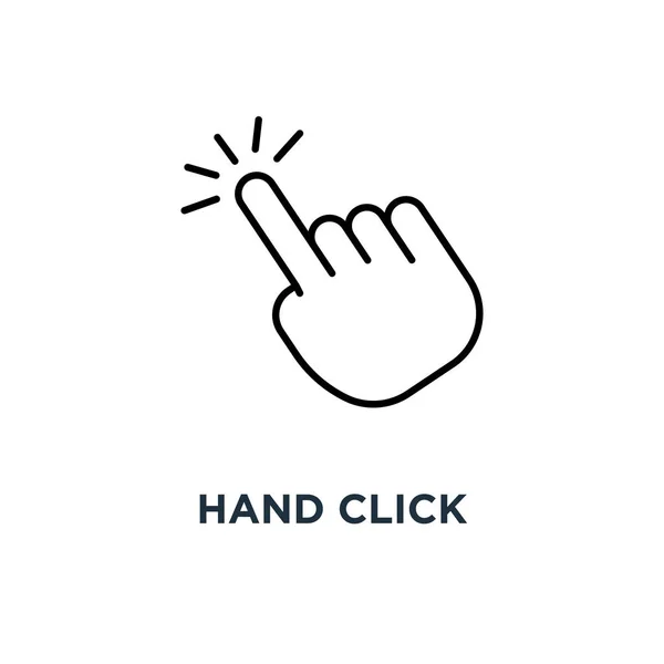 Klik Pictogram Van Een Hand Hand Klik Symbool Conceptontwerp Vectorillustratie — Stockvector