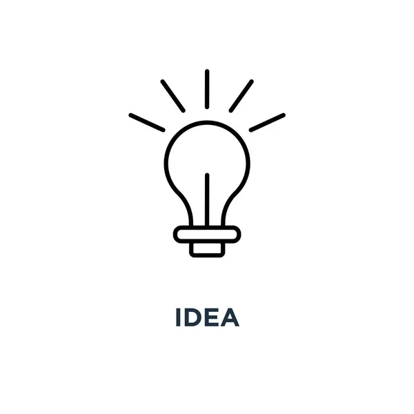 Idé Ikonen Lampa Lysande Piktogram Konceptdesign Symbol Vektorillustration — Stock vektor