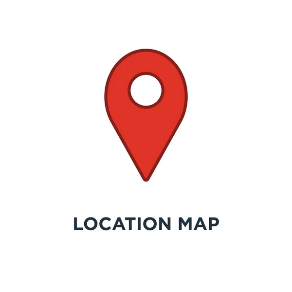 Ícone Mapa Localização Gps Ponteiro Marca Conceito Símbolo Design Ilustração — Vetor de Stock