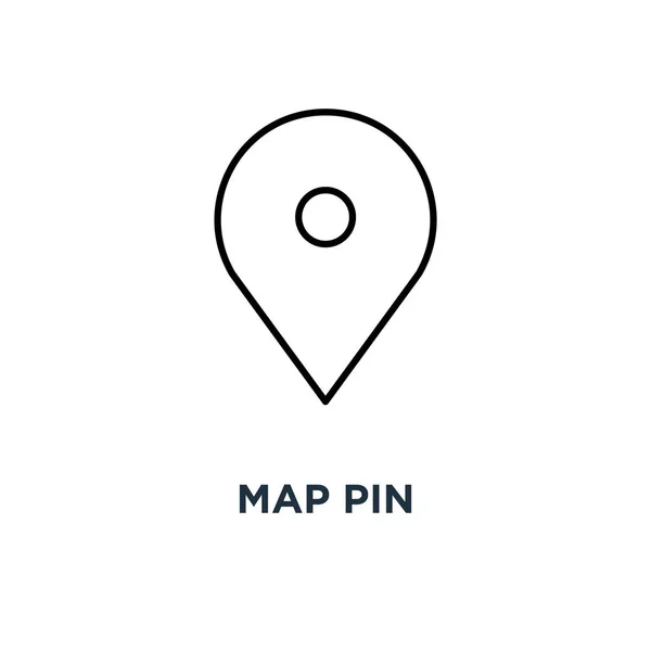 Icono Pin Mapa Gps Puntero Marca Concepto Símbolo Diseño Vector — Vector de stock