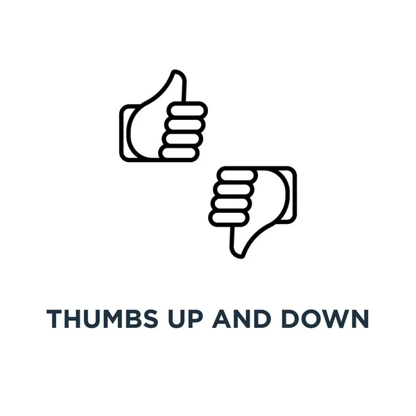 Thumbs Fel Ikon Pozitív Negatív Szavazás Koncepcióterv Szimbólum Mint Nem — Stock Vector