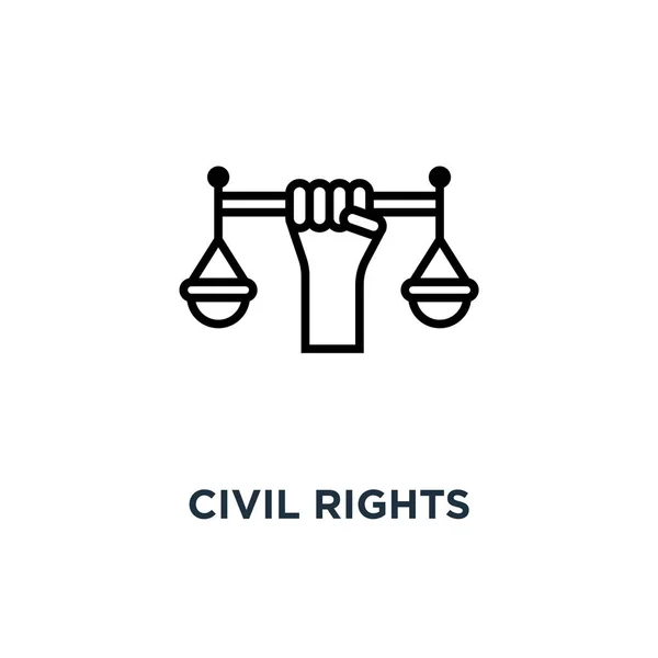Sivil Haklar Simgesi Insan Hakları Kavramı Sembol Tasarımı Vektör Çizim — Stok Vektör