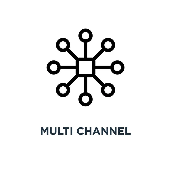 Multi Kanalikon Multi Kanal Symbol Konceptdesign Vektorillustration — Stock vektor