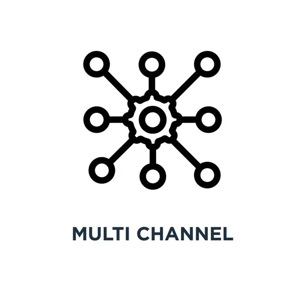 Multichannel Symbol Mehrkanalkonzept Symboldesign Vektorillustration — Stockvektor