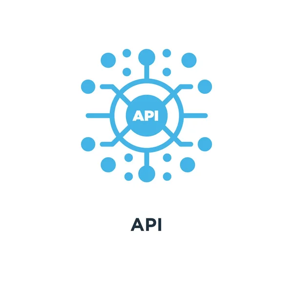 Api のアイコン アプリケーション プログラミング インターフェイス概念シンボル デザイン ソフトウェア統合のベクトル図 — ストックベクタ