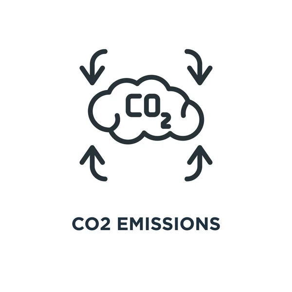 Ikona Emisji Co2 Co2 Emisji Koncepcja Symbol Ilustracji Wektorowych — Wektor stockowy