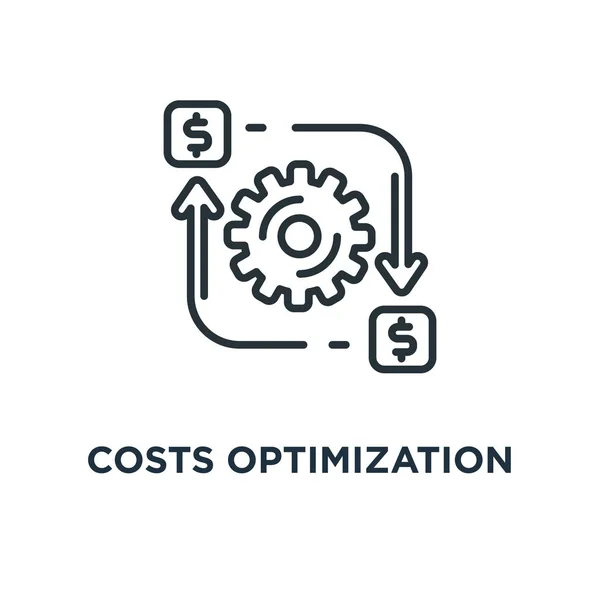 Ikona Optymalizacji Kosztów Efektywność Symbol Koncepcja Ilustracji Wektorowych — Wektor stockowy