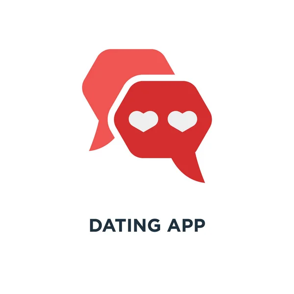 Dating App Symbol Liebe Chat Konzept Symboldesign Auf Weißem Vektor — Stockvektor