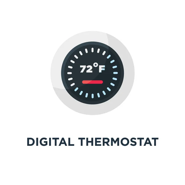 Icono Del Termostato Digital Diseño Símbolo Concepto Termostato Digital Ilustración — Vector de stock