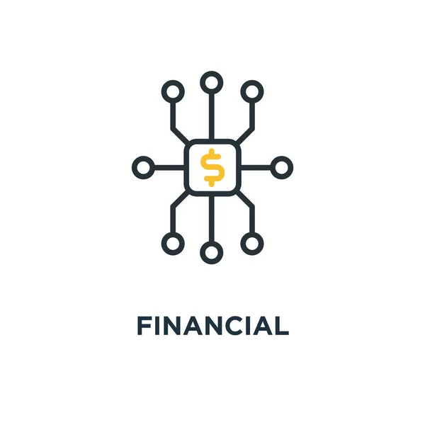 Ícone Diversificação Financeira Projeto Símbolo Conceito Investimento Diversificado Ilustração Vetorial — Vetor de Stock