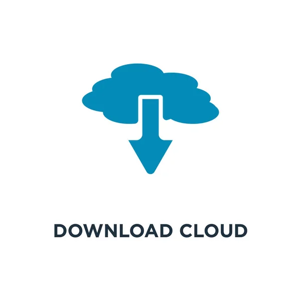 Wolkensymbol Herunterladen Herunterladen Konzept Symbol Design Cloud Computing Vektor Illustration — Stockvektor