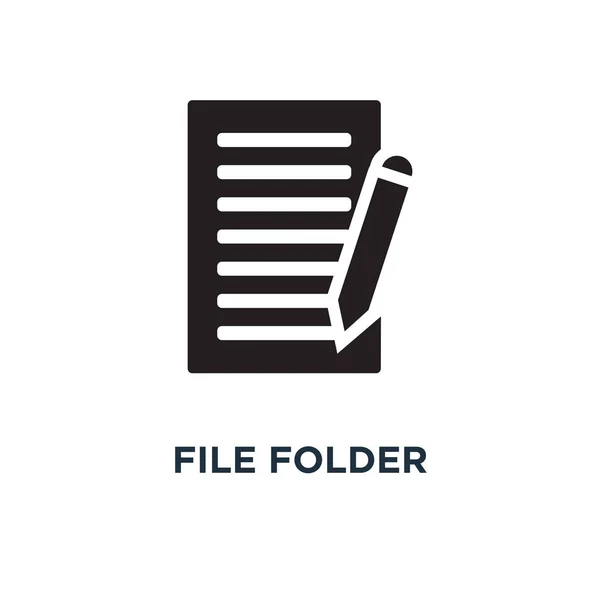 Icône Dossier Fichier Icônes Fichier Dossier Icônes Concept Symbole Conception — Image vectorielle